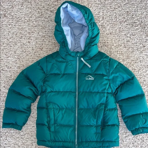 L.L. Bean Teal Hooded Puffer Jacket - Picture 1 of 5